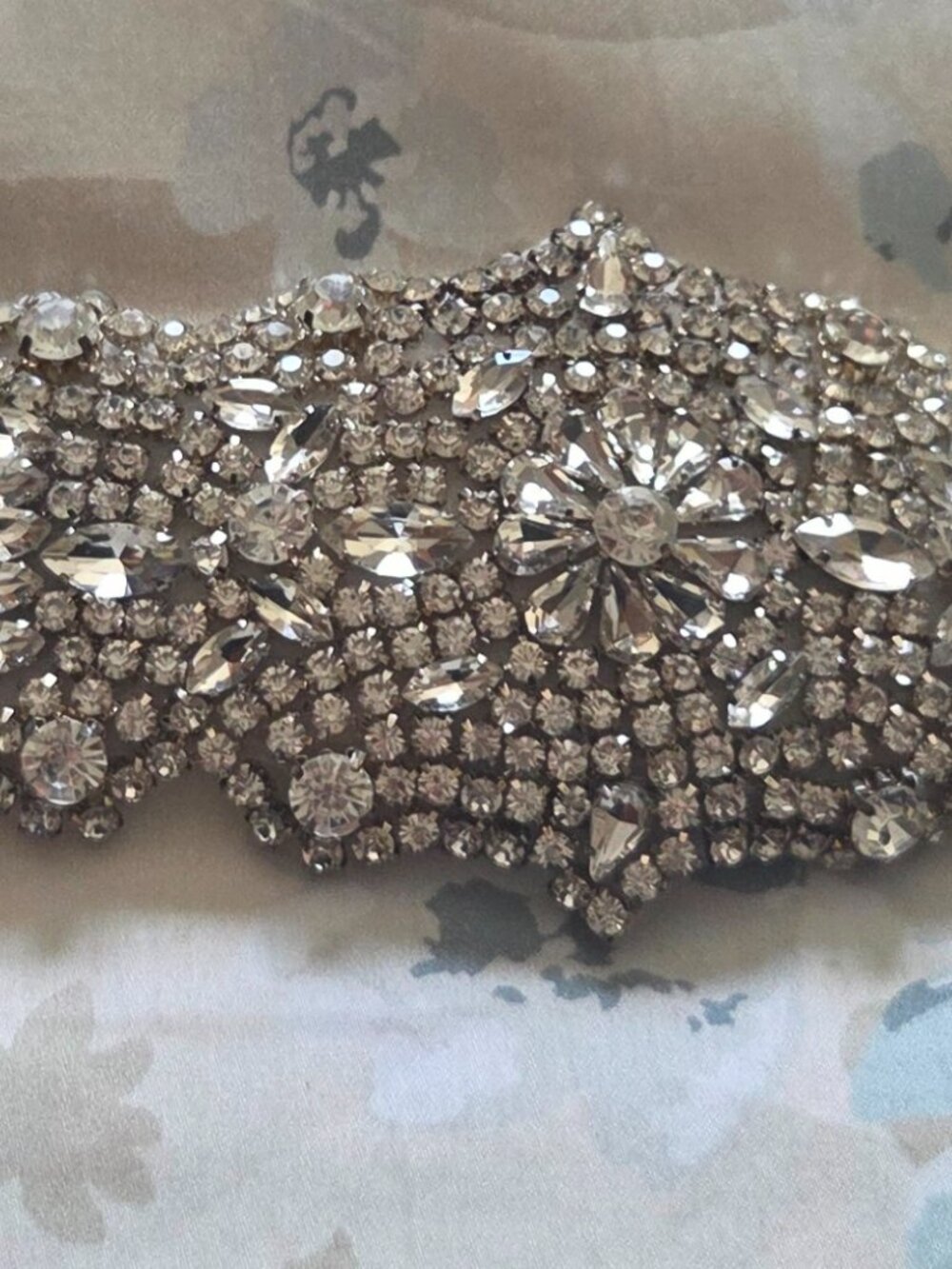 Bridal Rhinestone Sash Belt Wedding Crystal Tie Back Elegant Accessory